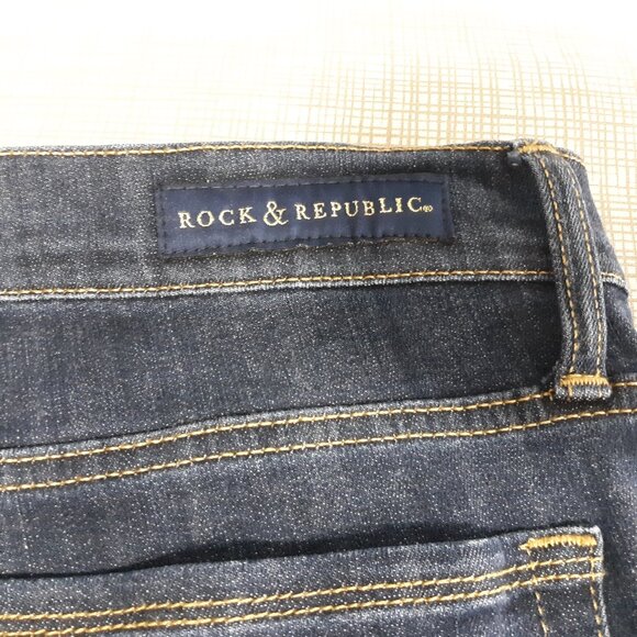 Rock & Republic Women's Berlin Skinny Jeans Size 10 Dark Wash Blue Rx Denim. - Picture 6 of 15